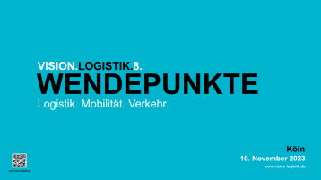 Titelbild VISION.LOGISTIK.8. – WENDEPUNKTE. Logistik. Mobilität. Verkehr. (Bild: TH Köln)