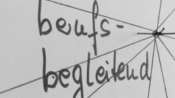 Sie sehen ein Fadenbild. Begriffe, die die Marke ZBIW darstellen, wurden auf eine Holzplatte geschrieben und mit schwarzen Fäden verknüpft. (Bild: ZBIW, FH Köln) Sie sehen ein Fadenbild. Begriffe, die die Marke ZBIW darstellen, wurden auf eine Holzplatte geschrieben und mit schwarzen Fäden verknüpft. (Bild: ZBIW, FH Köln)