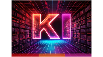 Titelbild ZBIW-Jahresbericht 2024: KI in Bibliotheken (Bild: ZBIW, KI-generiert mit Adobe Firefly)
