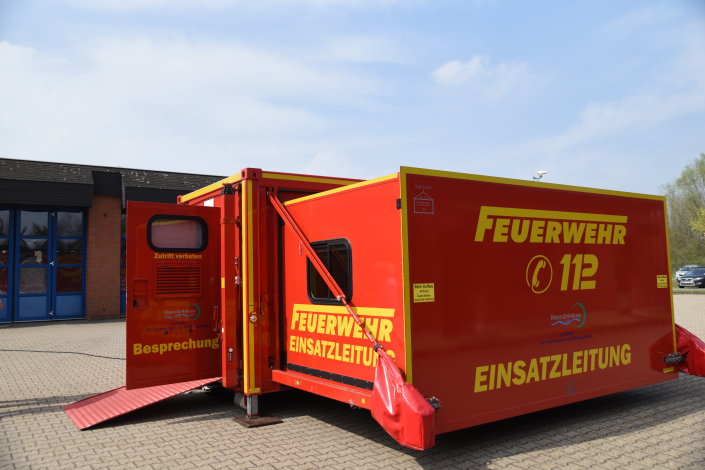 Übungscontainer auf dem Gelände der Feuer- und Rettungshautpwache Kerpen
