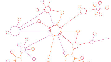 Ein abstraktes Keyvisual aus Linien in TH-Farben visualisiert den Lehrgang. (Bild: TH Köln)