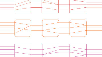 Ein abstraktes Keyvisual aus Linien in TH-Farben visualisiert den Lehrgang. (Bild: TH Köln)