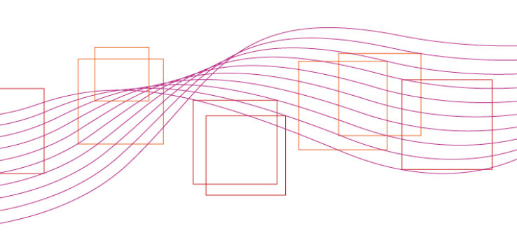 Ein abstraktes Visual mit Sprechblasen analogisiert das Format "Lunchtalk" (Bild: TH Köln)